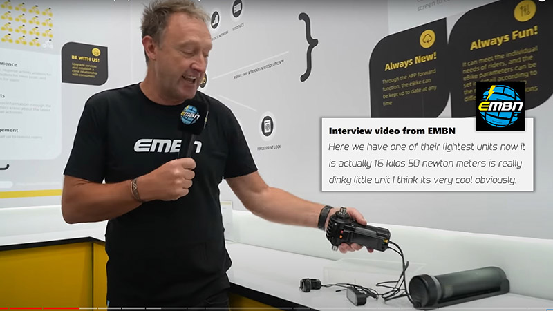 Interview video from EMBN with TRUCKRUN at Eurobike 2023